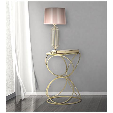 Tavolino Mf566 - Oro - Metallo - 42x42x61 Cm - Foto 8