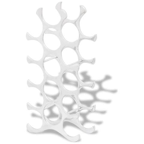 Lusso Casadino -  Portabottiglie Da Tavola In Alluminio Per 15 Bottiglie Argento - Foto 1