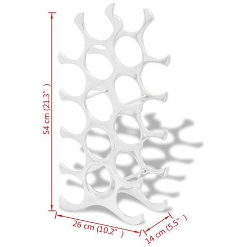 Lusso Casadino -  Portabottiglie Da Tavola In Alluminio Per 15 Bottiglie Argento - Foto 4