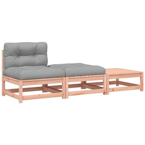 Lusso Casadino - Divano Da Giardino Senza Braccioli Con Cuscini E Poggiapiedi - Foto 1