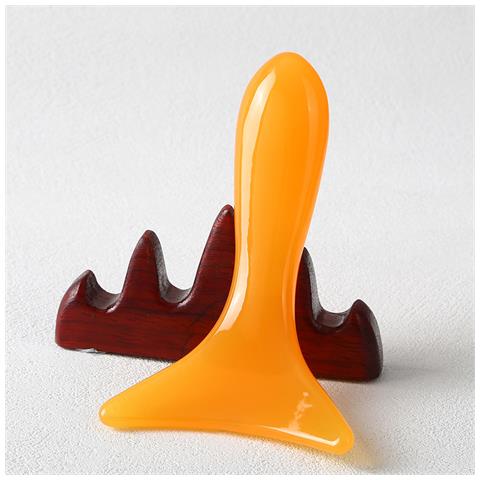 Strumento Per Massaggio Gua Sha In Resina Orange - Foto 1