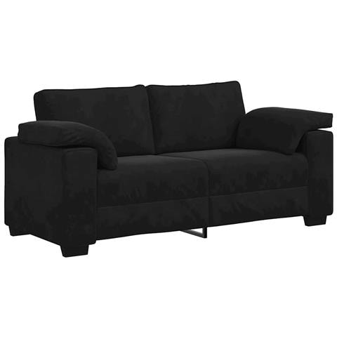 Divano Divanetto Nero 140 cm in Velluto - Foto 1