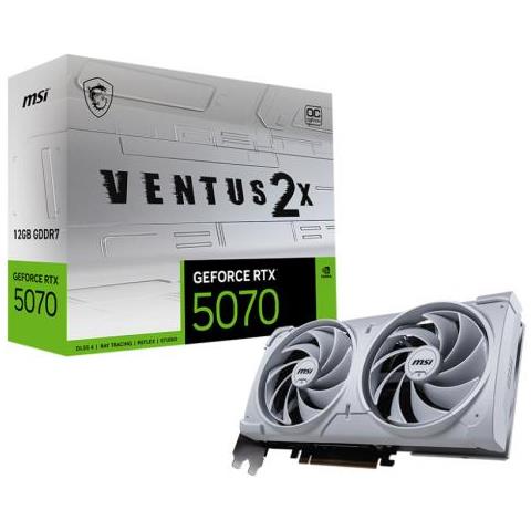 GeForce RTX 5070 12 GB GDDR7 PCI Express 5.0 1x HDMI, 3 x Display Ports VENTUS 2X OC White - Foto 1