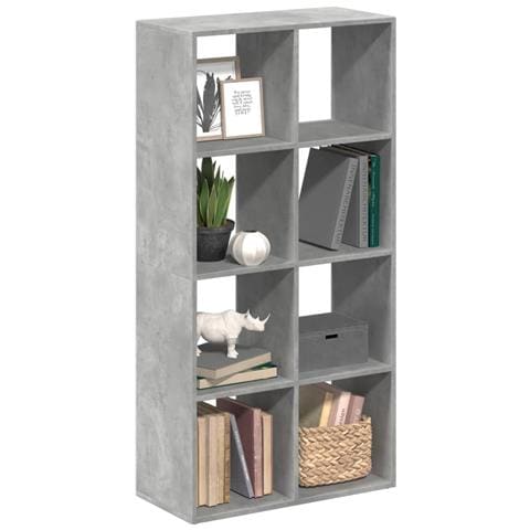 Libreria Divisorio Grigio Cemento 69,5x29x137,5cm in Truciolato - Foto 2