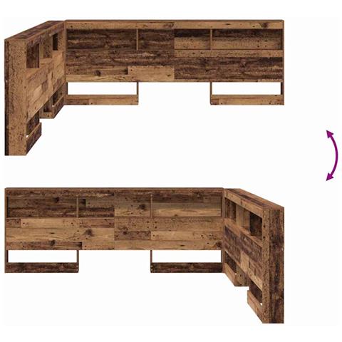 Testata contenitore Legno vecchio 180 cm Legno multistrato - Foto 9