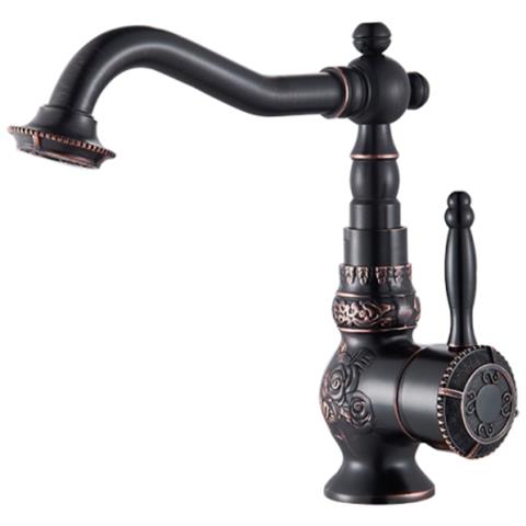 Rubinetto per lavabo da bagno, Blackswan, tipo M36, modello nero anticato, misura 21,3 cm - Foto 1