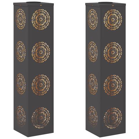 Faro LED solare per sentieri 2 pcs Nero - Foto 1
