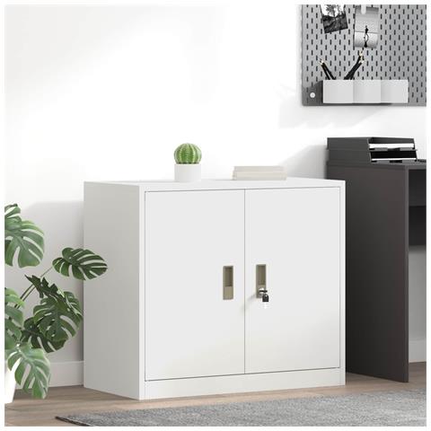 Armadio Bianco 80 x 40 x 70 cm Acciaio - Foto 2