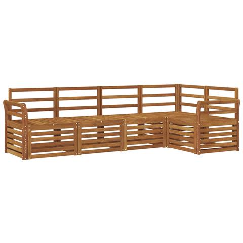 Set divani 5 pcs Naturale Legno di Acacia Massello - Foto 1
