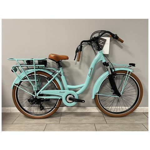 Bici Elettrica Venere Misura 26 Retro' 6v Batteria A Portapacchi 36v 14ah E-bike Motore Posteriore 250w E-ven26retro - H 43 Tiffany - Foto 1