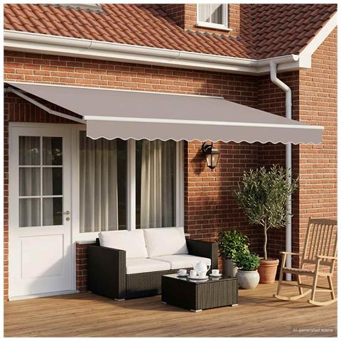 Telaio tenda elettrica con LED Bianco 4 × 3,5 m Alluminio - Foto 2