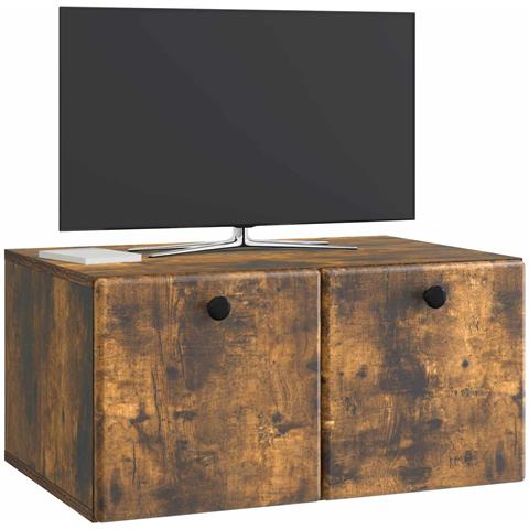Mobile Porta TV da Muro 59,5 x 41 x 30 cm Rovere Fumo - Foto 2