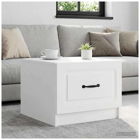 Tavolino da salotto Bianco 49 x 50 x 37 cm Legno ingegnerizzato - Foto 2