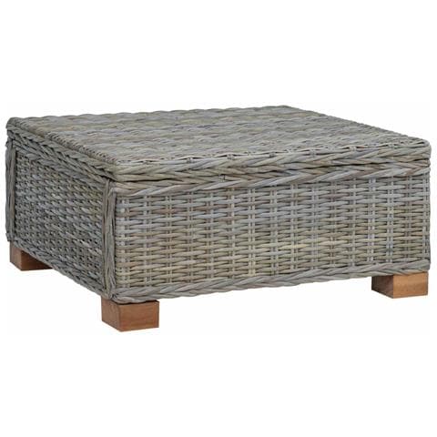 Tavolino da salotto GENDT Rattan naturale Grigio Kubu - Foto 1