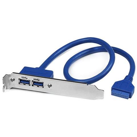Adattatore piastra slot USB 3.0 A femmina 2 porte - Foto 1