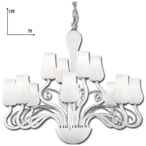I-ANGEL / 12 - Lampadario trasparente classico 40 watt E14 - Foto 1