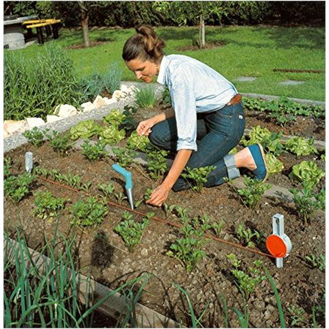 Foraterra : Attrezzo per la messa a dimora di piantine, maneggevole foraterra con punta Inossidabile in pressofusione di zinco (3487-20) - Foto 2