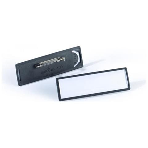 Portanome Con Cornice Colorata E Spilla Formato 17x67 Mm. Nero 25 Pz - Foto 1
