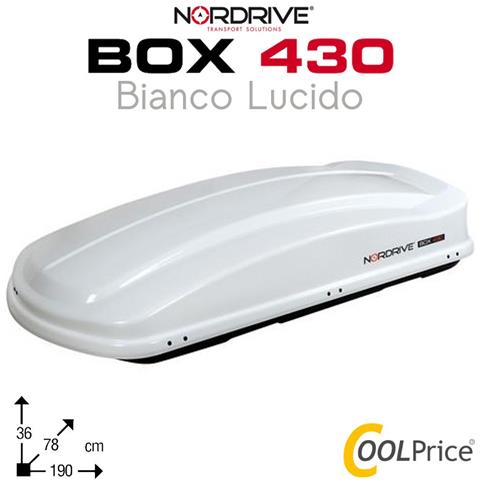 Box Da Tetto Baule Portatutto 430l Bianco Lucido Abs - Foto 1