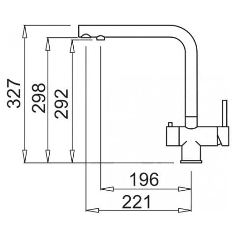 Miscelatore Filtrante Monocomando con canna girevole Tourmaline 22x32 cm Granitek Bianco 68 - Foto 1