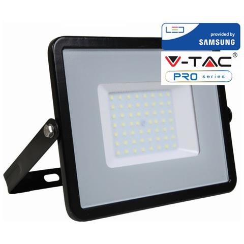 Faretti Led 50w Ip65 Samsung Slimline Nero Luce Naturale 4000k V Tac Vt-50 407 - Foto 1