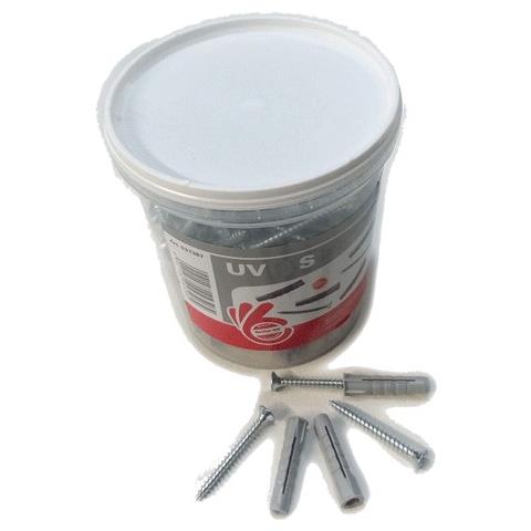 Tassello Nylon Con Vite 'uv' - Ø 8 X 40 Vite 5 X 50mm (140 Pz) - Foto 1