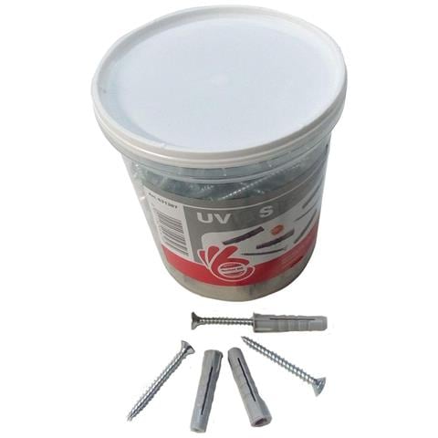 Tassello Nylon Con Vite 'uv' - Ø 8 X 40 Vite 5 X 50mm (140 Pz) - Foto 6