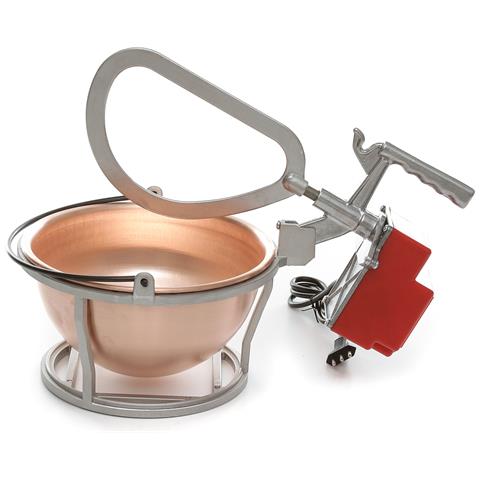 OFFICINE VALTROMPLIN Paiolo In Rame Per Polenta Rosso