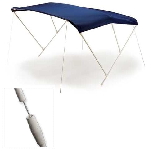 Capottina Tendalino Parasole 3 Archi In Alluminio Verniciato Bianco Telo Blu 200 180 140 3 Archi - Foto 1