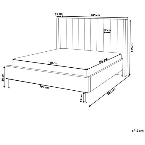 Letto Matrimoniale In Velluto Verde 180 X 200 Cm Villette - Foto 20