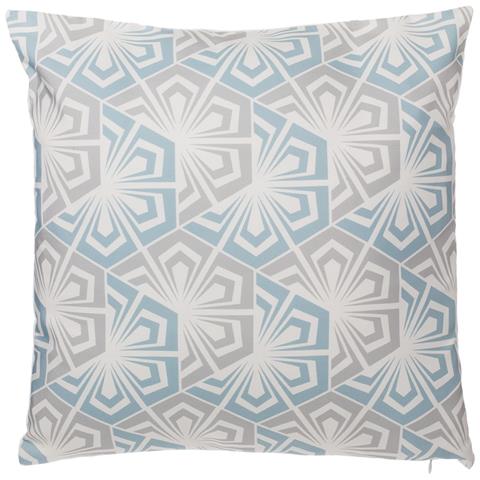 Set Di 2 Cuscini Motivo Geometrico Blu E Grigio 45 X 45 Cm Primrose - Foto 2