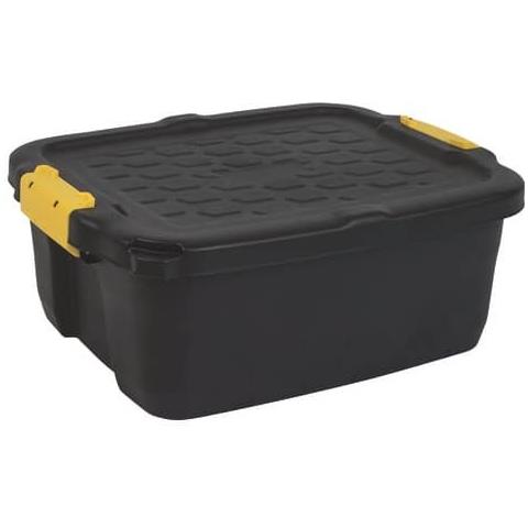 Contenitore Multiuso Impilabile In Polipropilene 24l Nero / giallo 2004440130 - Foto 1