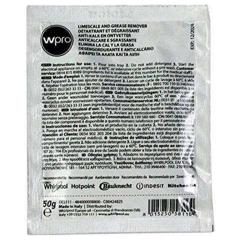 Nuovo Calcare Detergente Remover Per Tutte Le Lavastoviglie E Lavatrici - Genuine Collezione Indesit Hotpoint Professionale - Sostituire I Vecchi Numeri Del Pezzo C00089780 C00091077 C00091561 (confezione Da 12)  - Foto 2