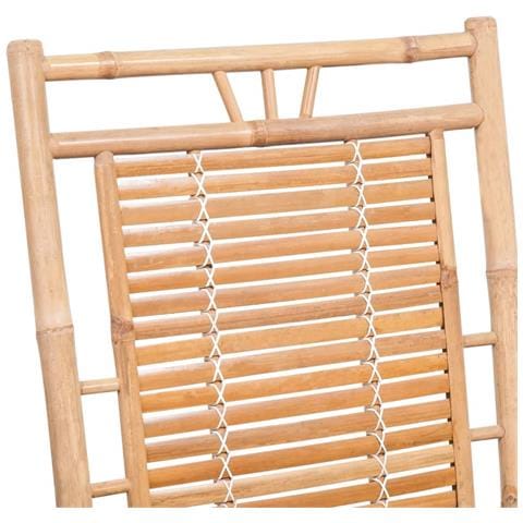 Sedia a Dondolo con Cuscino in Bambù - Foto 9