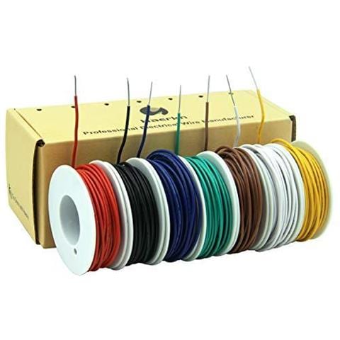 18 Awg 1.0mm Kit Filo Solido Elettrico Cavo Fili 7 Colori 16.3ft Ogni Bobina Collegare Rame Stagnato Filo Filo Di Tagliere Per Diy - Foto 1