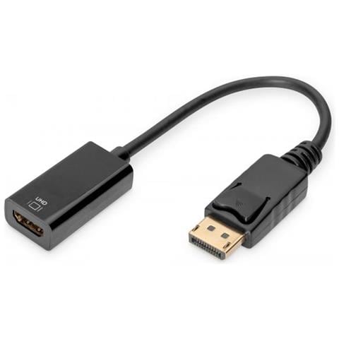 Dp - Hdmi Cable 0.2m Black Dp - Hdmi Type A M / F Hdmi 2.0 - Foto 1