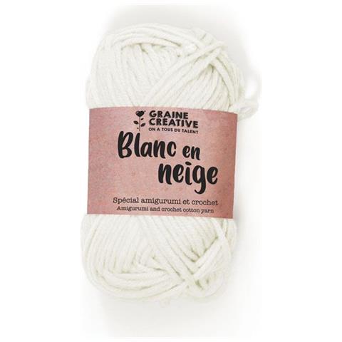 Filato Di Cotone Per Uncinetto E Amigurumi 55 M - Bianco - Foto 1