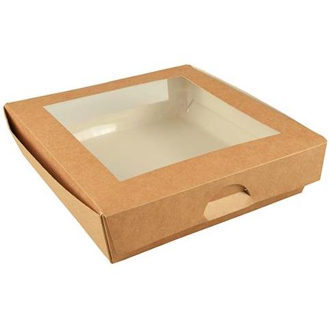 86575 Contenitore Monouso Per Conservare Il Cibo Cartoncino, Acido Polilattico (pla) Marrone - Foto 1