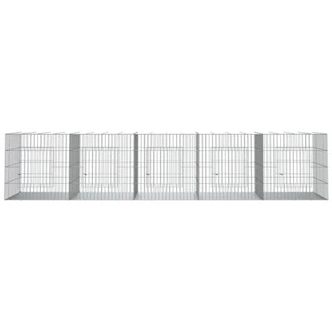 Conigliera Con 5 Pannelli 273x79x54 Cm Ferro Zincato - Foto 2