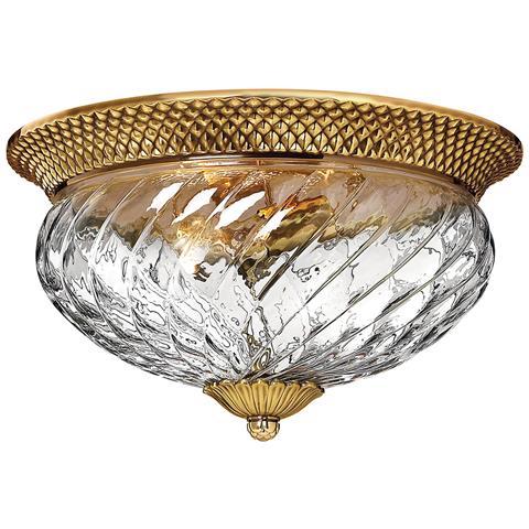 Plafoniera Contemporanea Plantation Ottone Bronzo Brunito Vetro 3 Luci E27 - Foto 1