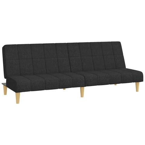 Divano Letto A 2 Posti Nero In Tessuto - Foto 1