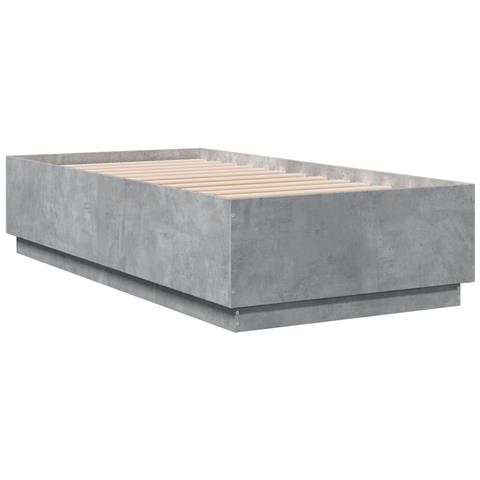 Giroletto Luci Led Grigio Cemento 90x190cm In Legno Multistrato - Foto 3