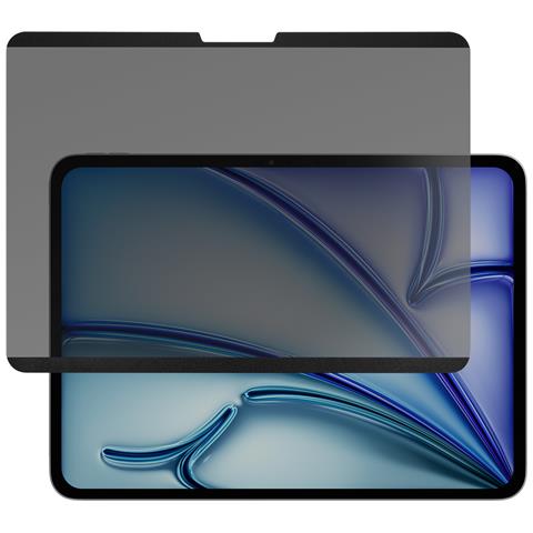 Proteggischermo Per Ipad Air 11' 2024 Antispia Antigraffio Magnetico, Nero Transparente - Foto 1
