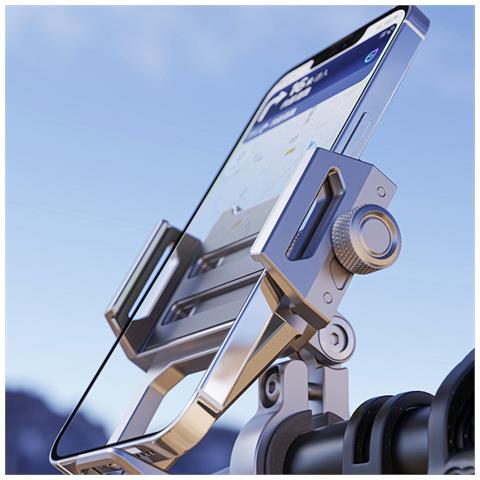 Porta Cellulare Per Bici Con Rotazione Di 360 Gradi Silver - Foto 2
