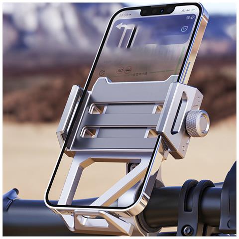 Porta Cellulare Per Bici Con Rotazione Di 360 Gradi Silver - Foto 3
