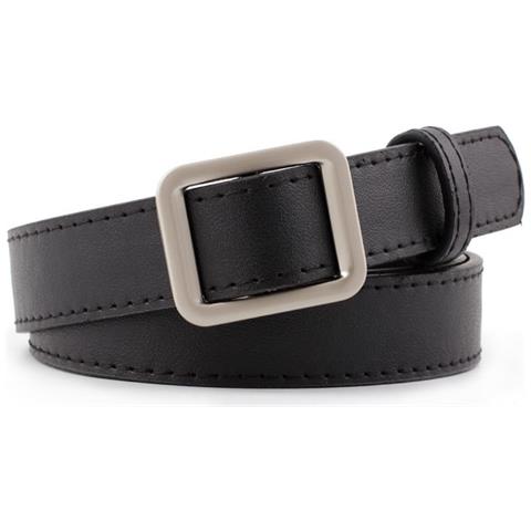 Cintura Da Donna Con Fibbia Quadrata Senza Fori Black - Foto 1
