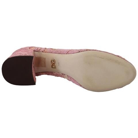 Scarpe Pastello Dã©colletã© Cristallo Pizzo Rosa Taormina - Eu36/us5.5 - Foto 5