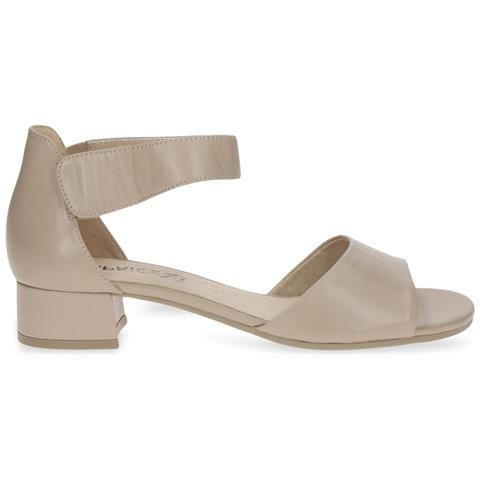 Beige Nappa Elegant Open Sandals Sandali Pelle Scarpe Donna Beige Eu 37, 9-28212-20-402 - Foto 1