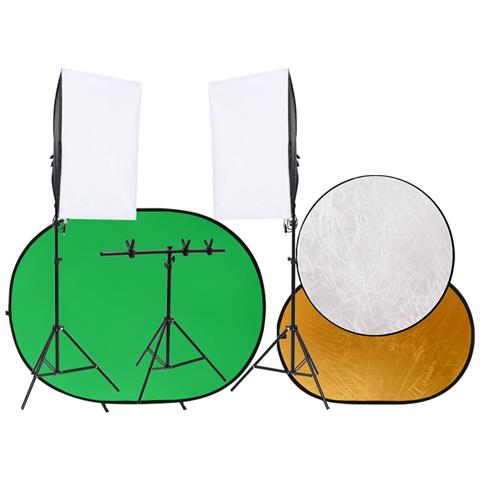 Kit Studio Fotografico con Luci Fondale e Riflettore - Foto 1