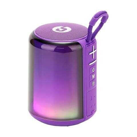 Altoparlante Bluetooth Light Boom 5w - Maniglia Per Il Trasporto - Effetto Luce Led - Colore Viola - Foto 1
